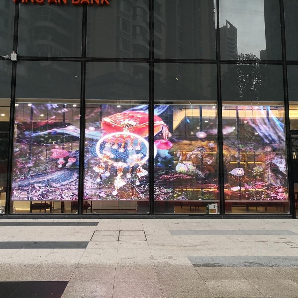 Transparent led display become new trend for building